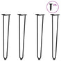 Hairpin legs for Console Table 4 pcs Black 72 cm Solid Steel