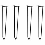 hairpin legs for console tables for Console Table 4 pcs Black 72 cm Solid Steel