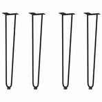 Hairpin legs for Console Table 4 pcs Black 72 cm Solid Steel