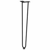 hairpin legs for console tables for Console Table 4 pcs Black 72 cm Solid Steel - Top-Down View