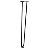 hairpin legs for console tables for Console Table 4 pcs Black 72 cm Solid Steel - Rear View