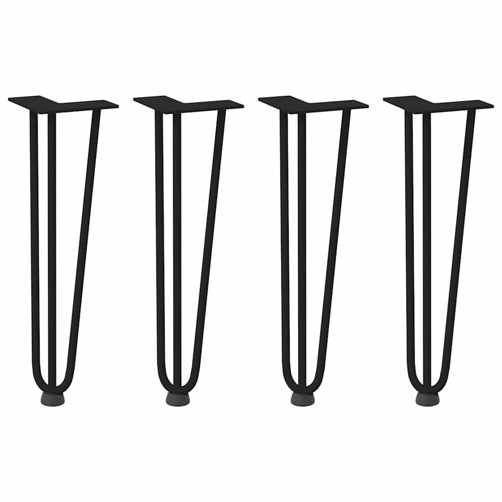 Hairpin Legs for Coffee Table 4 pcs Black 42 cm Solid Steel