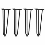 Hairpin Legs for Coffee Table 4 pcs Black 42 cm Solid Steel