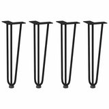 Hairpin Legs for Coffee Table 4 pcs Black 42 cm Solid Steel - Front View