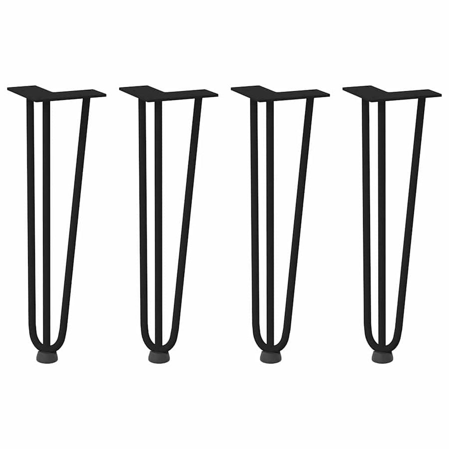 Hairpin Legs for Coffee Table 4 pcs Black 42 cm Solid Steel