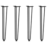 hairpin legs for console tables for Console Table 4 pcs Black 72 cm Solid Steel