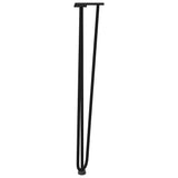 hairpin legs for console tables for Console Table 4 pcs Black 72 cm Solid Steel - Rear View
