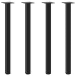 Console Table Legs 4 pcs Black 72-74 cm Steel