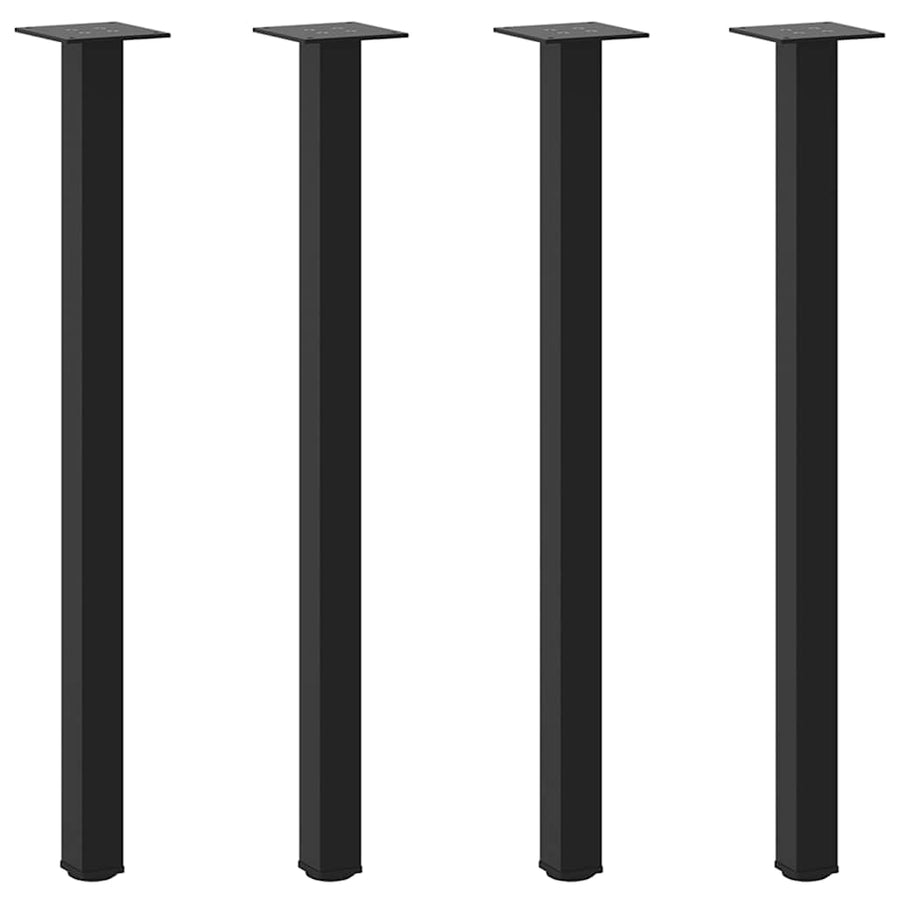 Console Table Legs 4 pcs Black 72-74 cm Steel