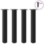 Console Table Legs 4 pcs Black 72-74 cm Steel