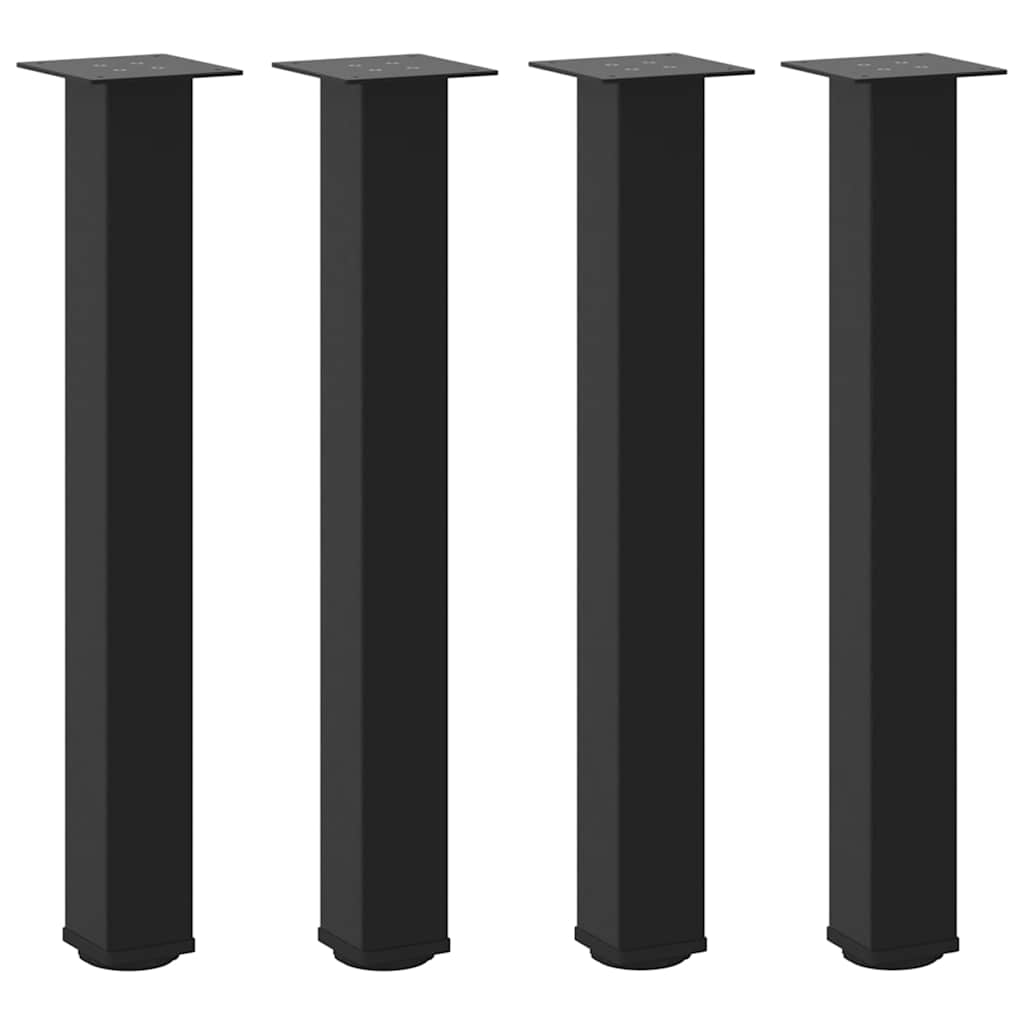 Console Table Legs 4 pcs Black 72-74 cm Steel