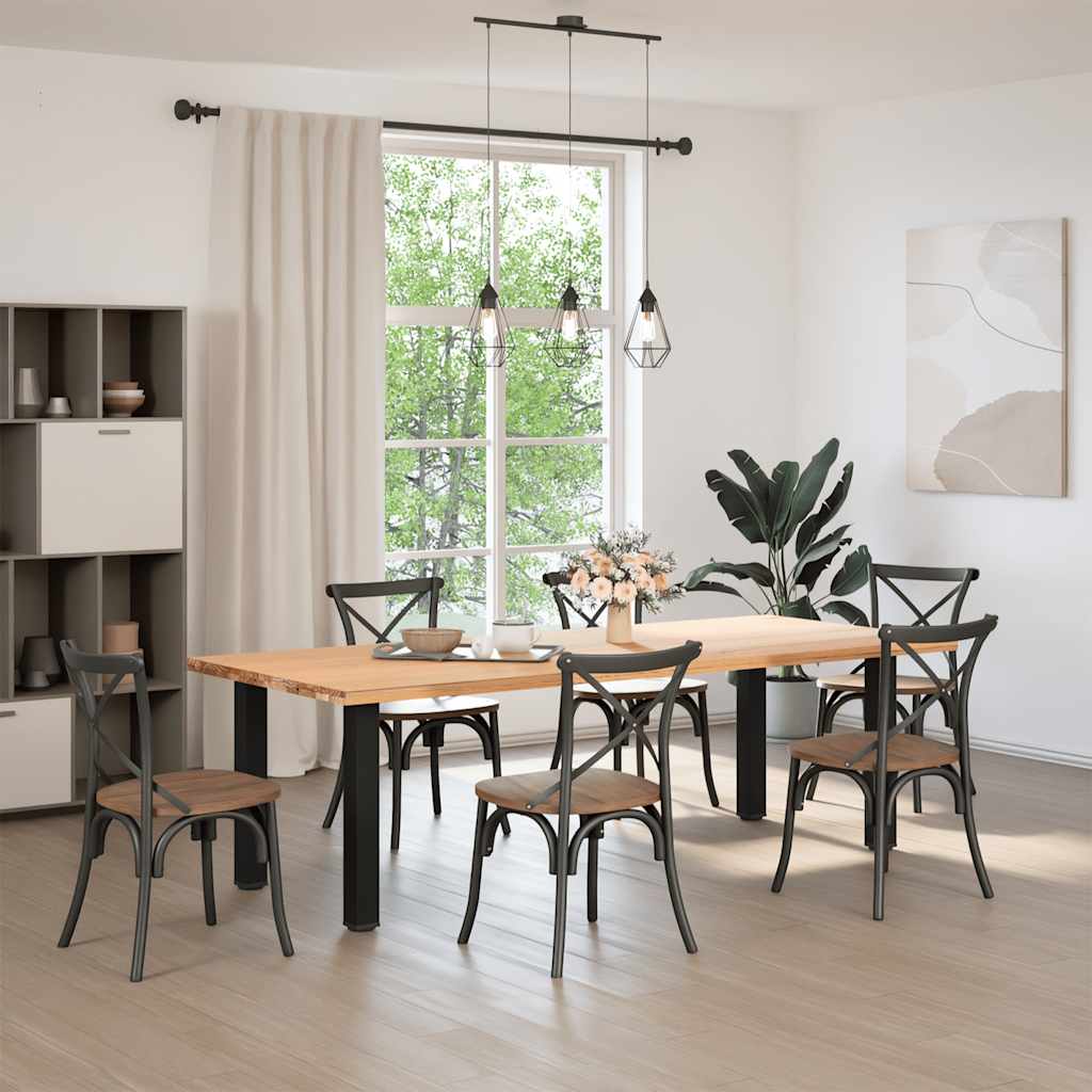 Console Table Legs 4 pcs Black 72-74 cm Steel