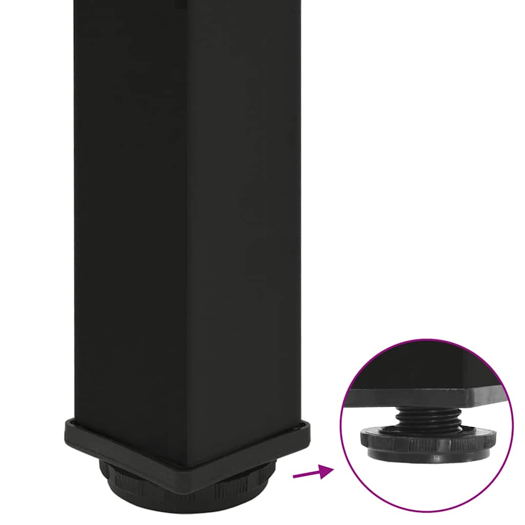 Console Table Legs 4 pcs Black 72-74 cm Steel