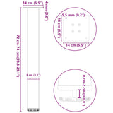 Console Table Legs 4 pcs Black 72-74 cm Steel