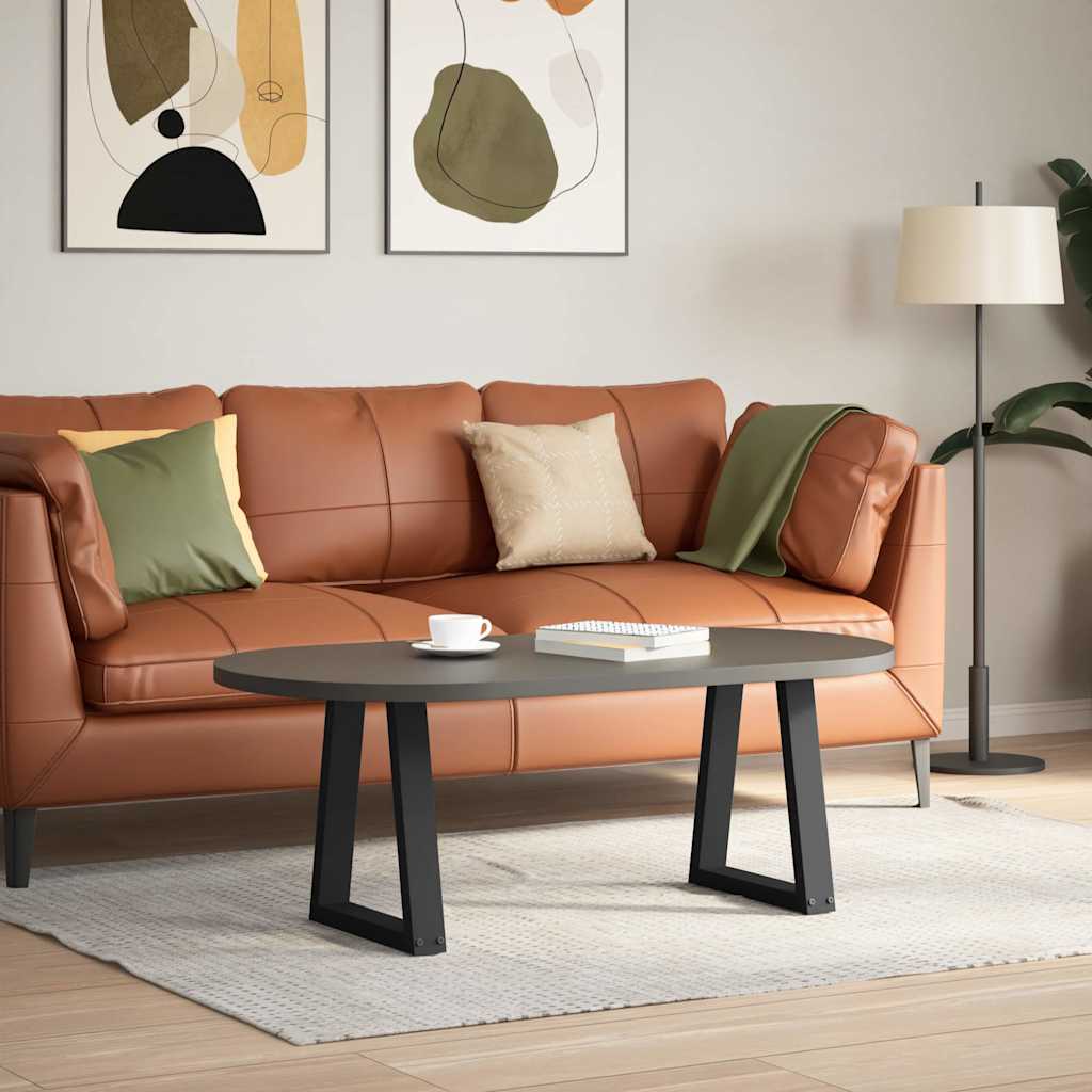 Coffee Table Legs V-Shape 2 pcs Black 28x(42-43.3) cm Steel