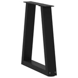 Coffee Table Legs V-Shape 2 pcs Black 28x(42-43.3) cm Steel - Top-Down View