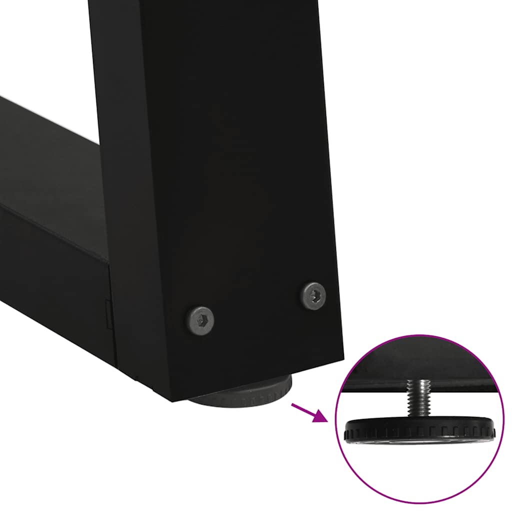 Coffee Table Legs V-Shape 2 pcs Black 38x(42-43.3) cm Steel