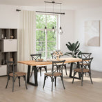 Dining Table Legs V-Shape 2 pcs Black 50x(72-73.3) cm Steel