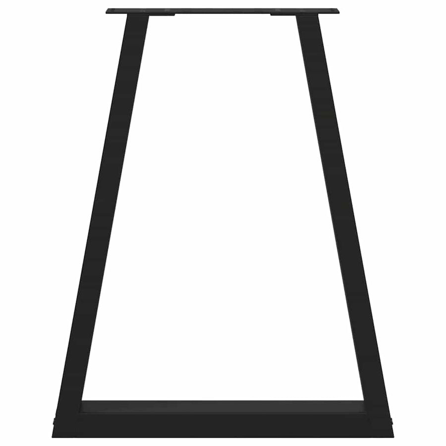 Dining Table Legs V-Shape 2 pcs Black 50x(72-73.3) cm Steel