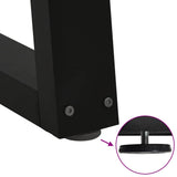 Dining Table Legs V-Shape 2 pcs Black 50x(72-73.3) cm Steel
