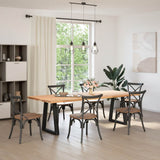 Dining Table Legs V-Shape 2 pcs Black 60x(72-73.3) cm Steel - Front View
