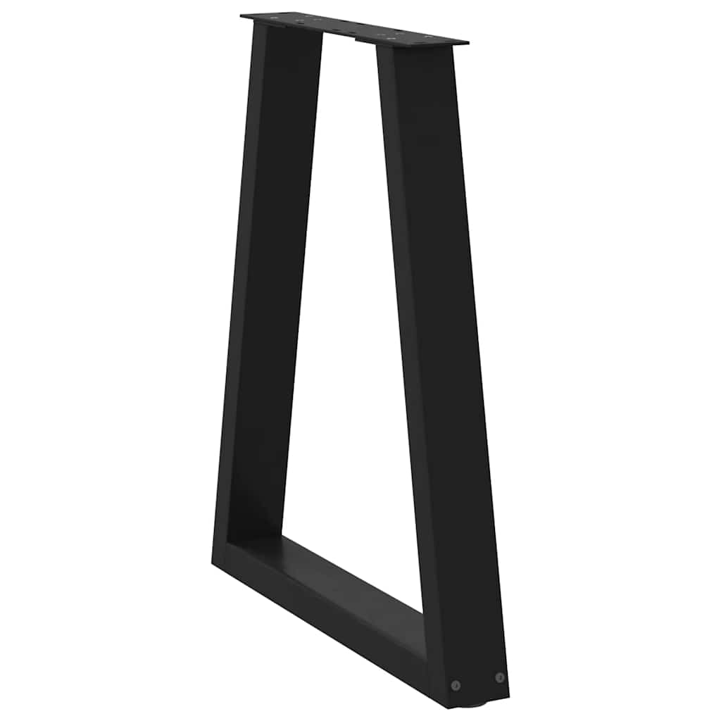 Dining Table Legs V-Shape 2 pcs Black 60x(72-73.3) cm Steel