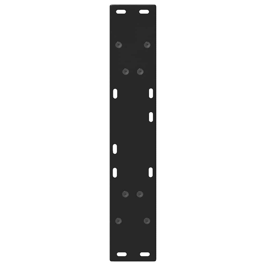 Dining Table Legs V-Shape 2 pcs Black 60x(72-73.3) cm Steel