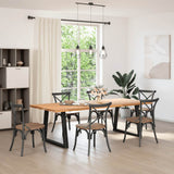 Dining Table Legs V-Shape 2 pcs Black 70x(72-73.3) cm Steel - Front View