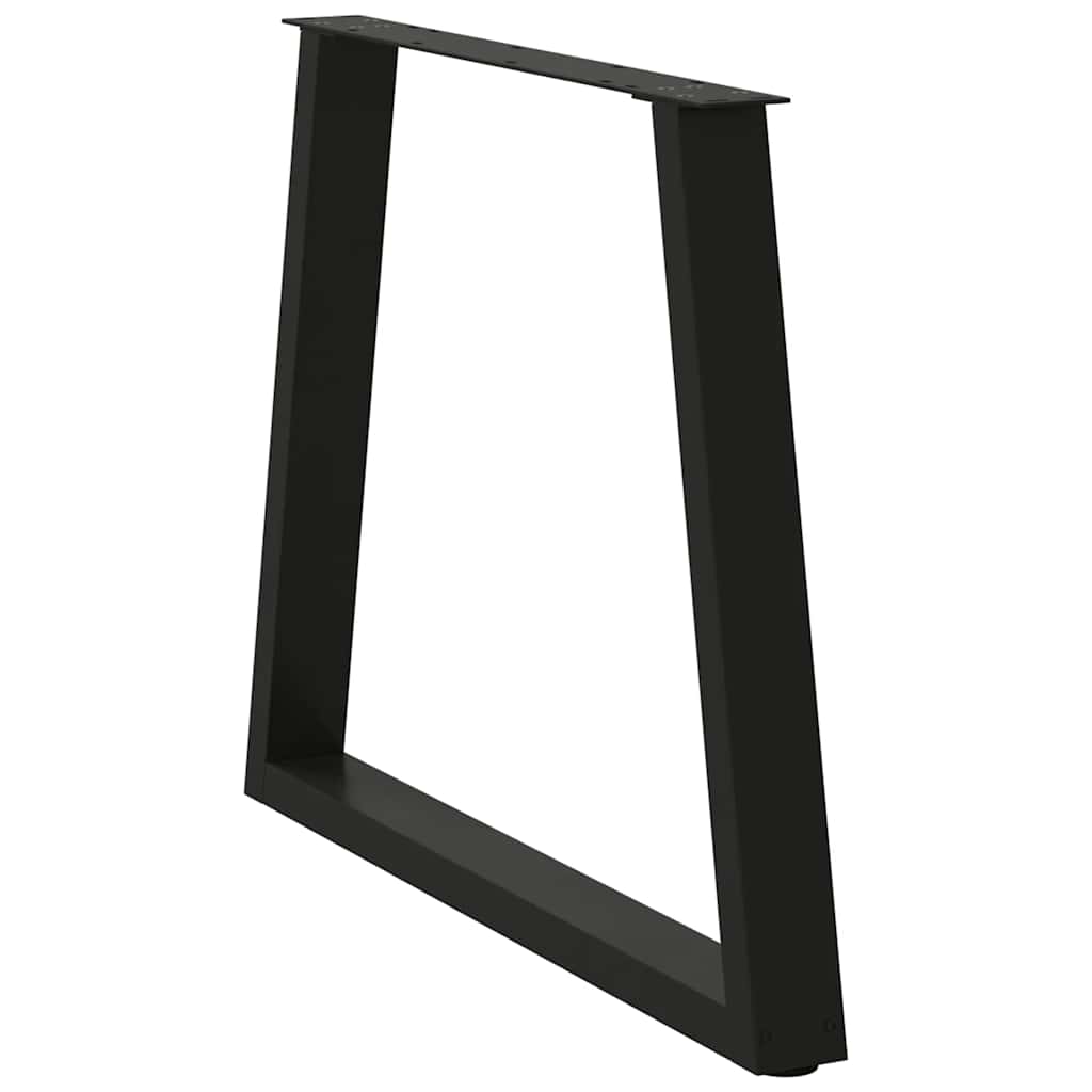 Dining Table Legs V-Shape 2 pcs Black 70x(72-73.3) cm Steel