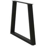 Dining Table Legs V-Shape 2 pcs Black 70x(72-73.3) cm Steel
