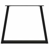 Dining Table Legs V-Shape 2 pcs Black 70x(72-73.3) cm Steel - 45-Degree Angle