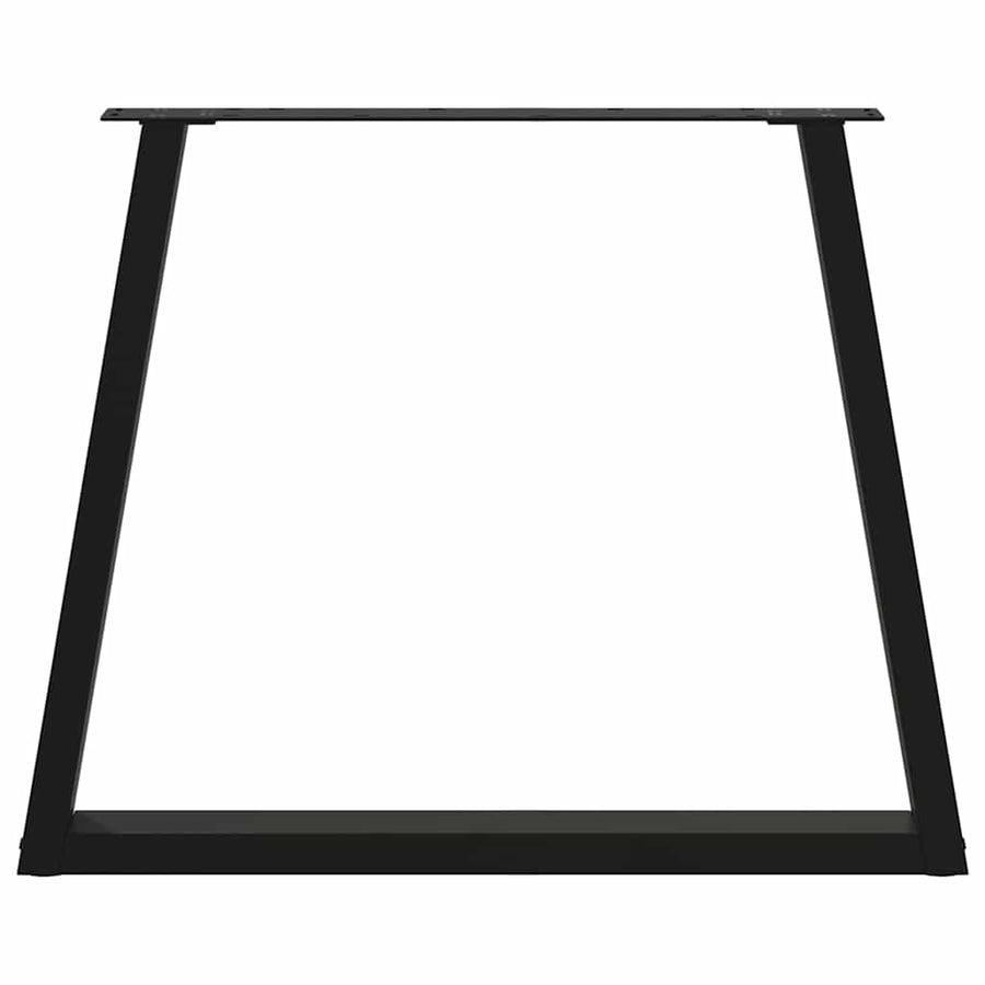Dining Table Legs V-Shape 2 pcs Black 70x(72-73.3) cm Steel