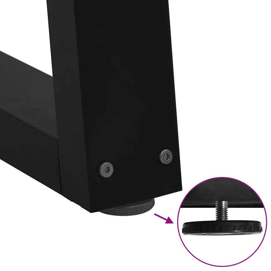 Dining Table Legs V-Shape 2 pcs Black 70x(72-73.3) cm Steel