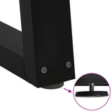 Dining Table Legs V-Shape 2 pcs Black 80x(72-73.3) cm Steel - Extra Image