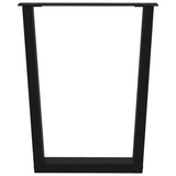 Dining Table Legs V-Shape 2 pcs Black 60x(72-73.3) cm Steel - 45-Degree Angle