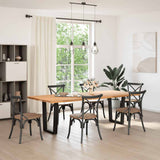 Dining Table Legs V-Shape 2 pcs Black 70x(72-73.3) cm Steel - Front View