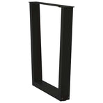 Dining Table Legs V-Shape 2 pcs Black 70x(72-73.3) cm Steel