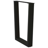 Dining Table Legs V-Shape 2 pcs Black 70x(72-73.3) cm Steel - 45-Degree Angle