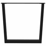 Dining Table Legs V-Shape 2 pcs Black 80x(72-73.3) cm Steel