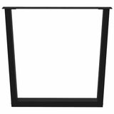 Dining Table Legs V-Shape 2 pcs Black 80x(72-73.3) cm Steel - Side View