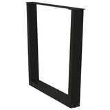 Dining Table Legs V-Shape 2 pcs Black 80x(72-73.3) cm Steel