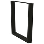 Dining Table Legs V-Shape 2 pcs Black 80x(72-73.3) cm Steel