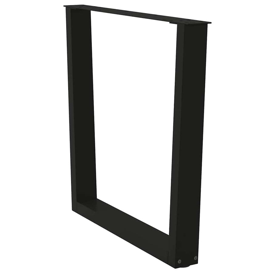 Dining Table Legs V-Shape 2 pcs Black 80x(72-73.3) cm Steel