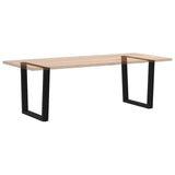Dining Table Legs V-Shape 2 pcs Black 80x(72-73.3) cm Steel - Low Angle