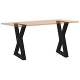 Dining Table Legs 2 pcs Black 60x(72-73.3) cm Steel - Low Angle