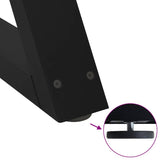 Dining Table Legs 2 pcs Black 70x(72-73.3) cm Steel - Extra Image