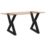 Dining Table Legs 2 pcs Black 80x(72-73.3) cm Steel - Low Angle