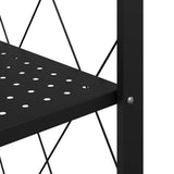 Storage Shelf on Wheels Black 71x34x88 cm Steel - Low Angle