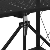 Storage Shelf on Wheels Black 71x34x88 cm Steel - Extra Image