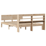 Bed Frame with Headboard without Mattress 150x200 cm - Rear View